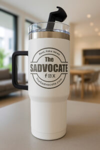 The Sadvocate Tumbler White 40oz