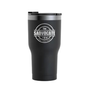 The Sadvocate Black 20 oz RTIC Tumbler