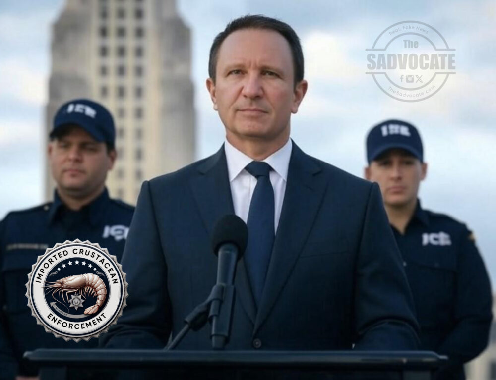 Jeff Landry ICE Imported Crustacean Enforcement Photo Louisiana Imported Shrimp The Sadvocate