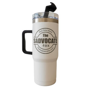 Sadvocate White 40oz Tumbler