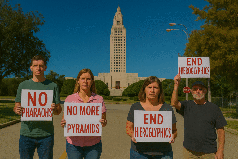 Officials Brace for Dozens as ‘No Pharaohs’ Protest Hits Downtown Baton Rouge Sunday
