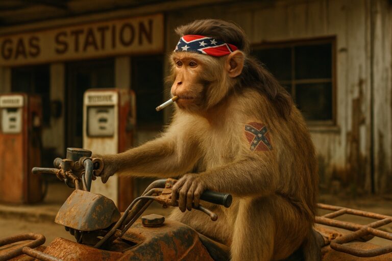 Escaped Monkey Nearly Went Unnoticed in Mississippi After Growing Mullet and Getting Confederate Tattoo in Booneville