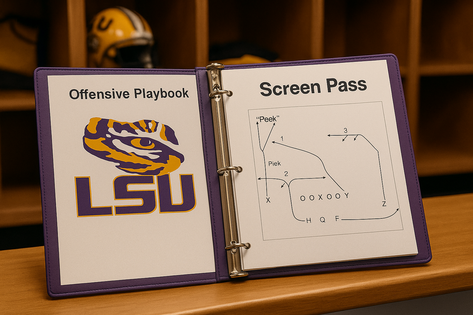 LSU Offensive Playbook Discovered to Be Just One Page That Says Screen Pass