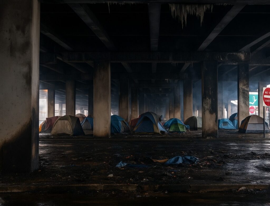 New Orleans homeless fires interstate bridge the sadvocate