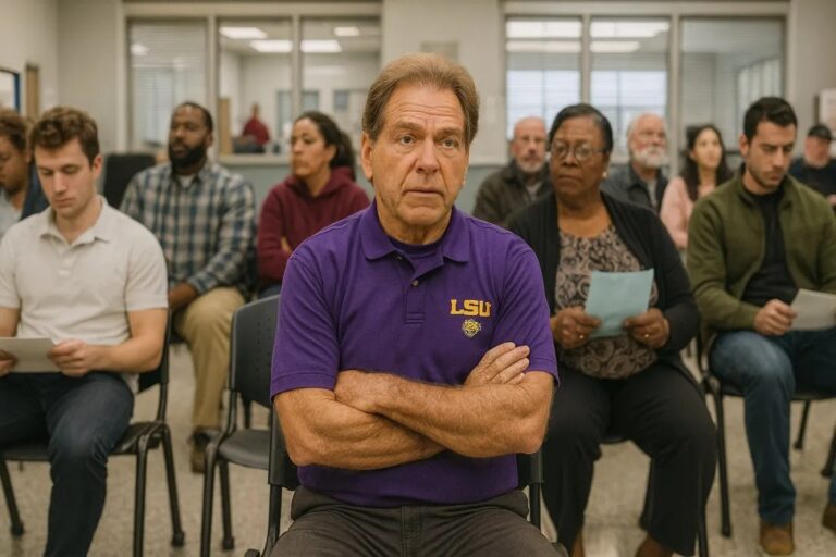 Nick Saban Spotted at Baton Rouge DMV, LSU Fans Panic, Later Learn He’s Still In Line His 2004 Renewal