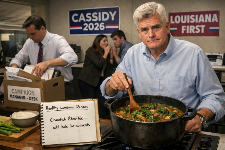 Cassidy Campaign Manager Resigns After Learning Candidate Also Adds Kale to Etouffee