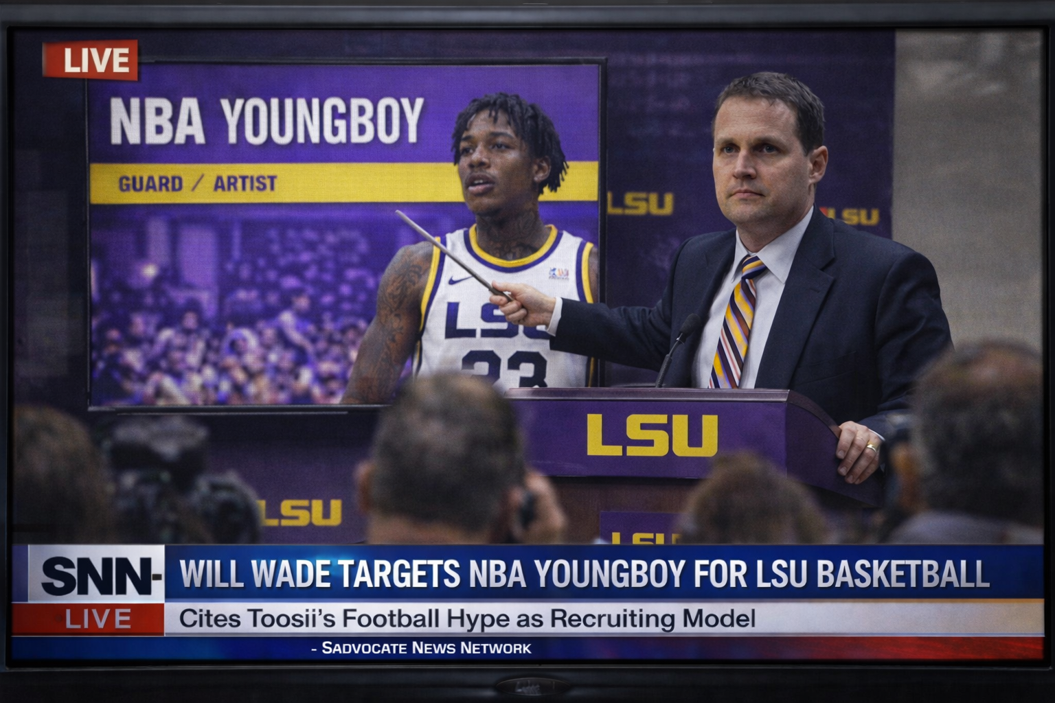Will Wade Targets NBA YoungBoy for LSU Basketball, Citing Toosii’s Impact on Football Program