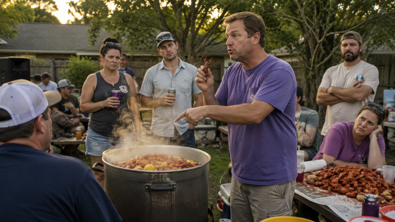 Local Man Attends Crawfish Boil Strictly To Critique Other People’s Boiling Technique