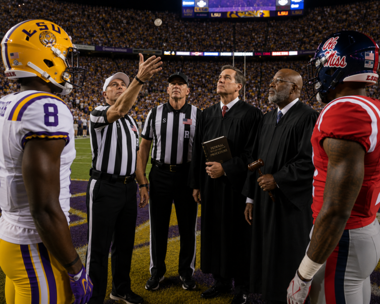 SEC Announces LSU-Ole Miss Game Will Now Be Officiated By Three Referees And Two Federal Judges