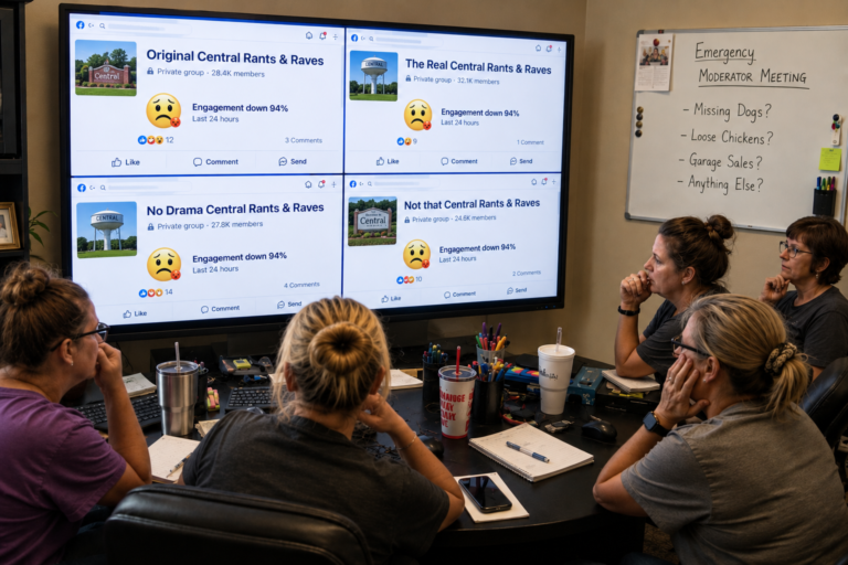 Seven “Central Rants & Raves” Facebook Groups Report Immediate 94% Drop In Content After Wade Evans Exits Race