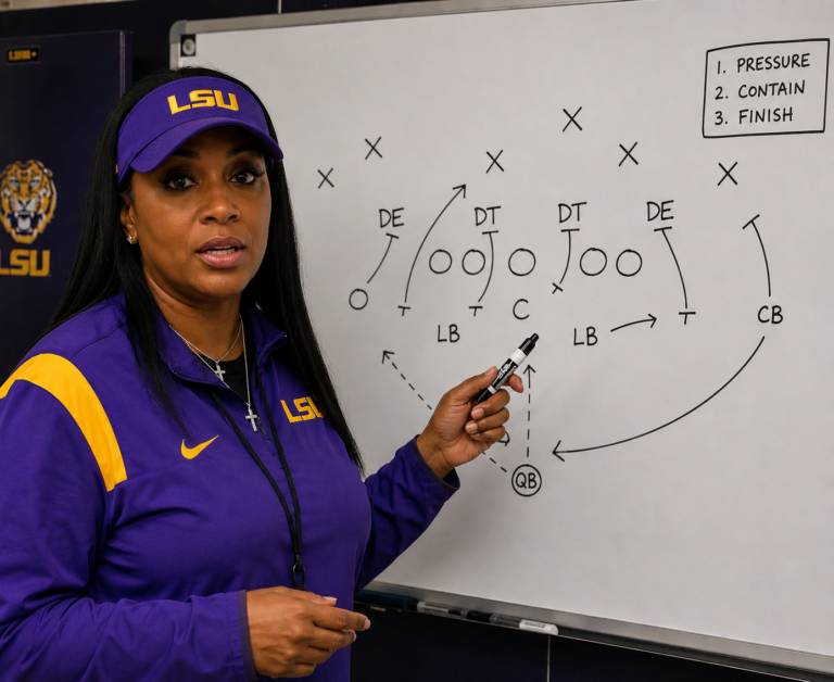 LSU Offers Jayden Daniels’ Mom Defensive Job After Watching Her Take Down a Heisman Quarterback