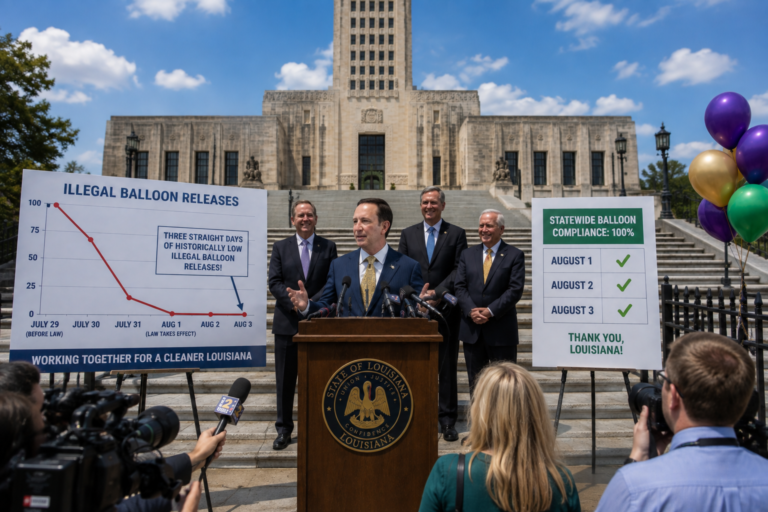 Louisiana Officials Celebrate Third Straight Day Of Historically Low Illegal Balloon Releases