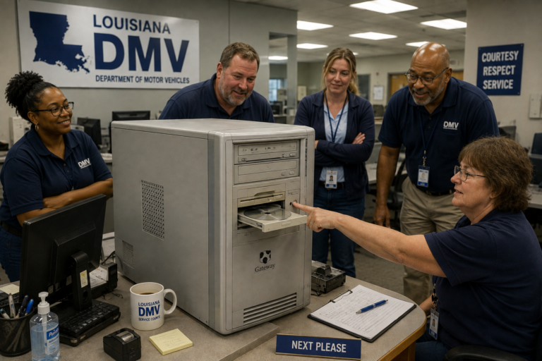 Louisiana OMV Unveils Major Computer Upgrade Featuring Groundbreaking CD-ROM Technology