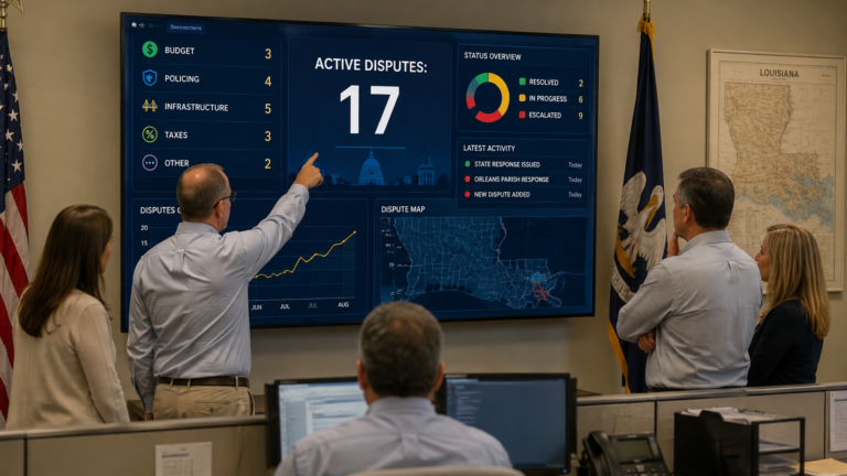 State Launches Online Tracker Showing Current Number Of Active Disputes Between New Orleans and Jeff Landry