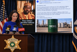 EBR Sheriff Says Nigerian Prince Email Involving 55-Gallon Diesel Inheritance May Be Scam